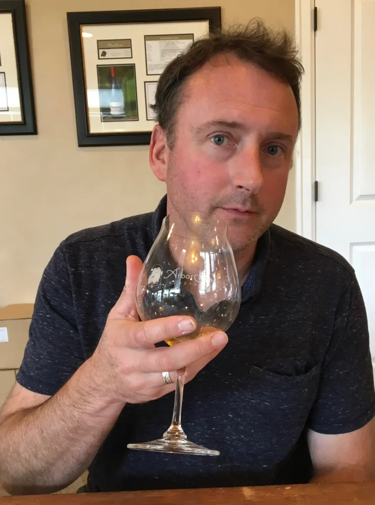 Jeff Curl Holding Glass Of Wine Selfie